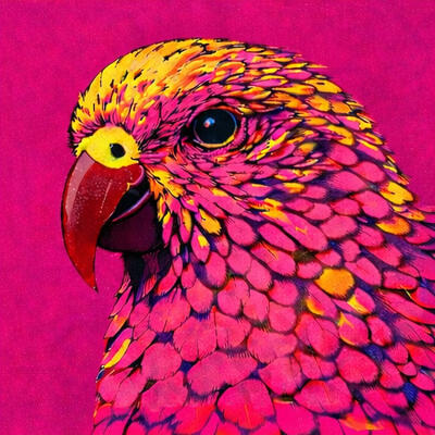 Alpine Kea on Pink