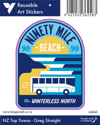 Ninety Nine Mile Beach Art Sticker AS043