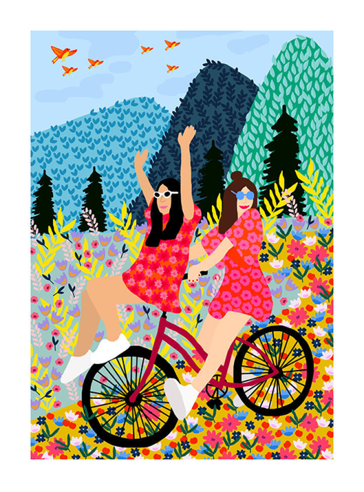 Friends on a Bike