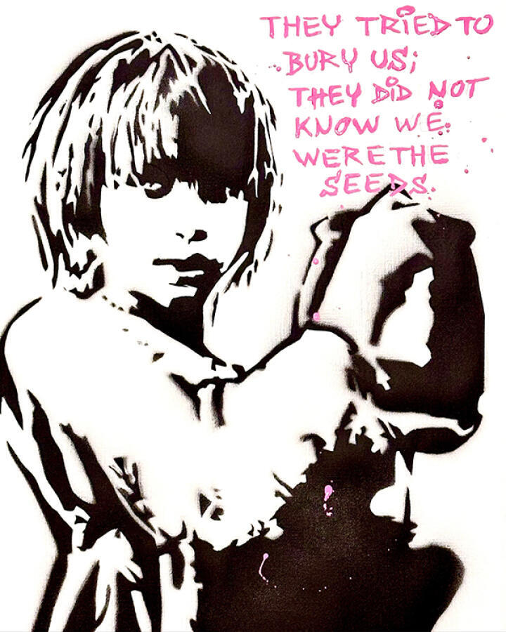 Resilent Child Stencil Art
