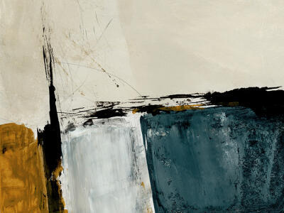 Geometric Ochre Abstract