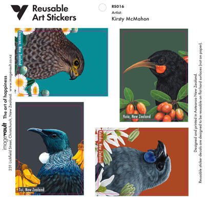 Kirsty McMahon Bird Art Stickers AS016