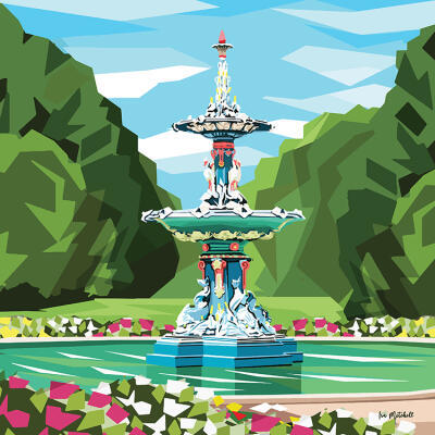 Peacock Fountain, Christchurch Botanic Gardens, New Zealand