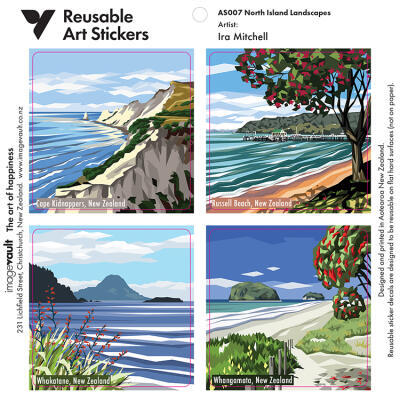 Ira Mitchell Art Stickers North Island Landscapes AS007