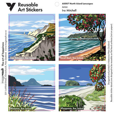 Ira Mitchell Art Stickers North Island Landscapes AS007