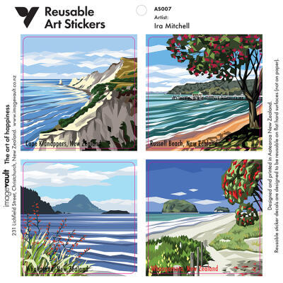 Ira Mitchell Art Stickers North Island Landscapes