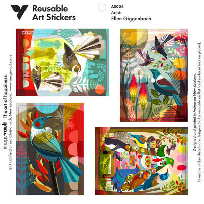 Ellen Giggenbach Bird Art Stickers