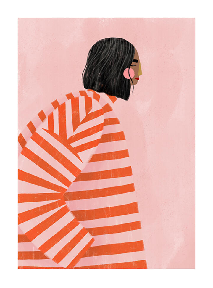 The Woman With The Orange Stripes