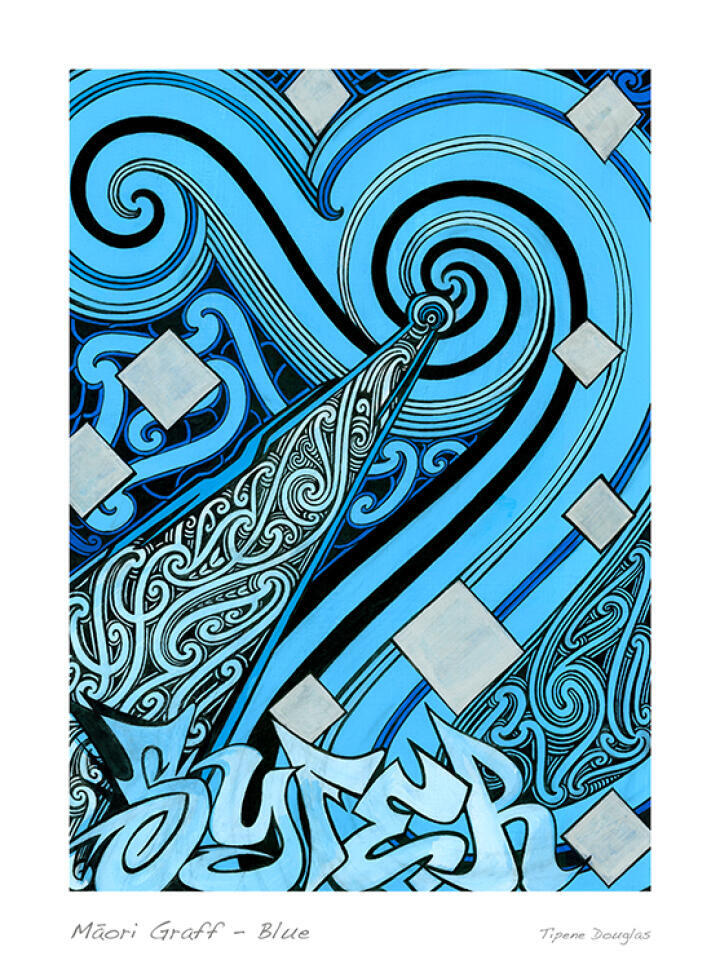 Māori Graff  Blue