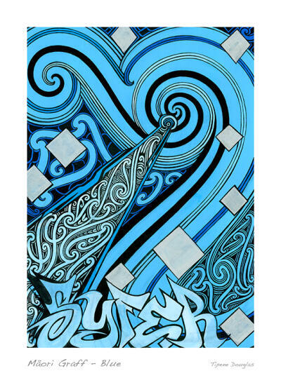 Māori Graff  Blue