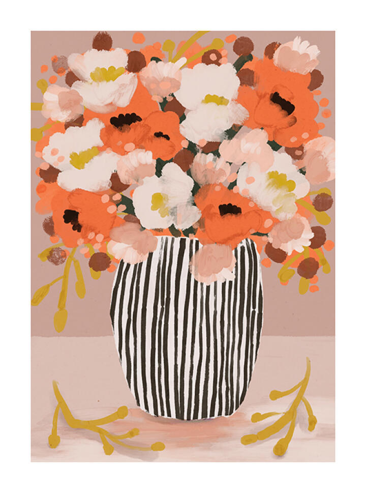 Striped Vase Blooms