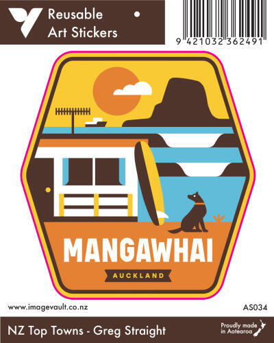 Mangawhai Art Sticker AS034