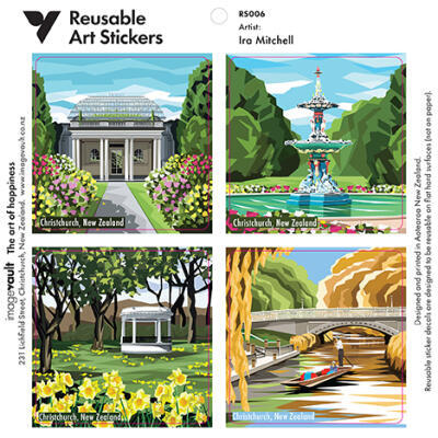 Ira Mitchell Christchurch and Botanic Gardens Art Stickers AS006
