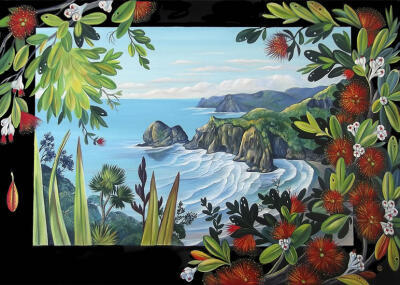 White's Beach - Pohutukawa View