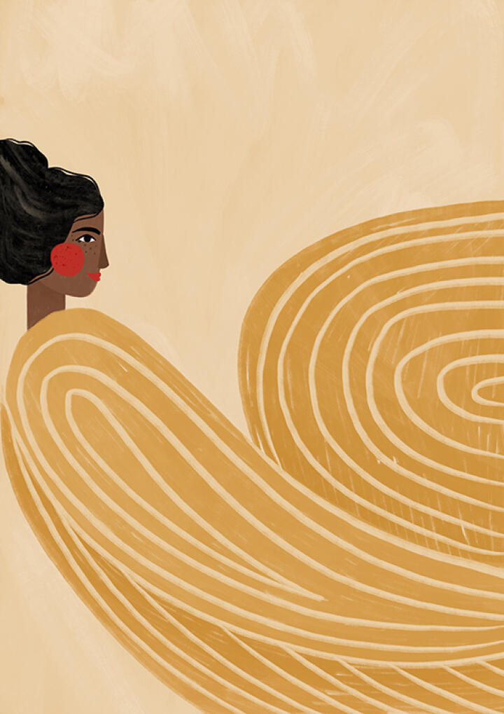 The Woman With Yellow Stripes