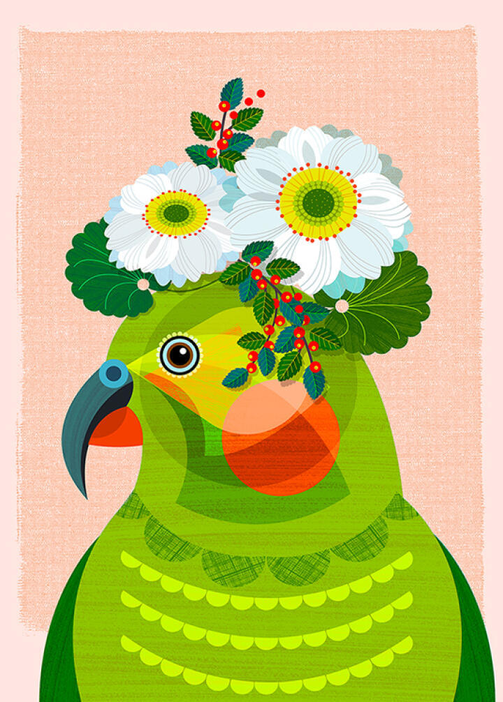 Kea WIth Flower Crown