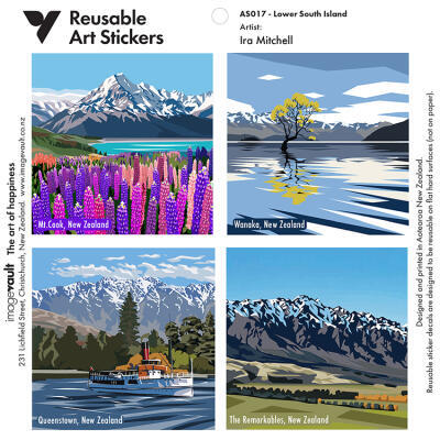 Lower South Island Art Stickers AS017